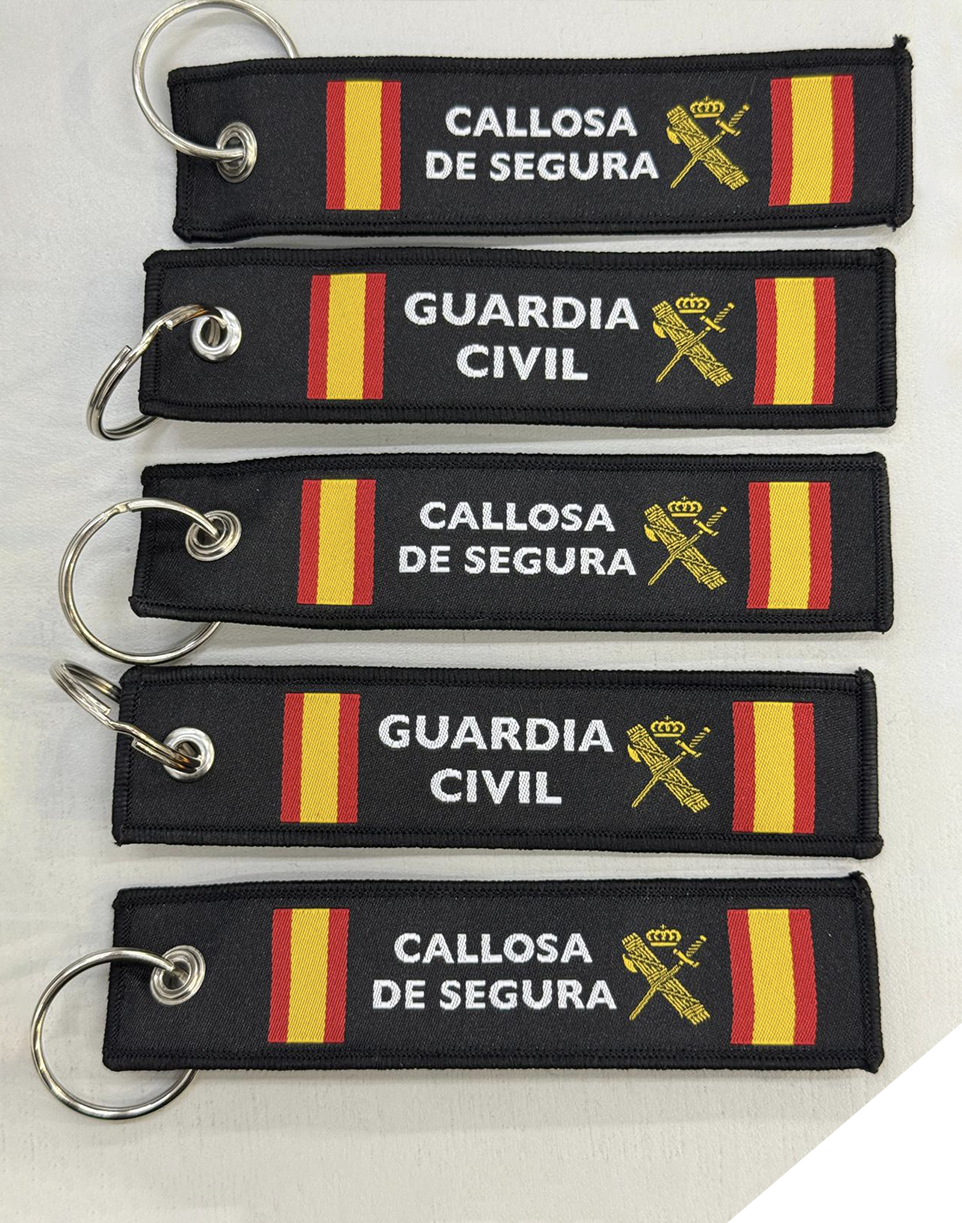 Llaveros de la Guardia Civil de Callosa de Segura fabricados por Marcos Beltrán.