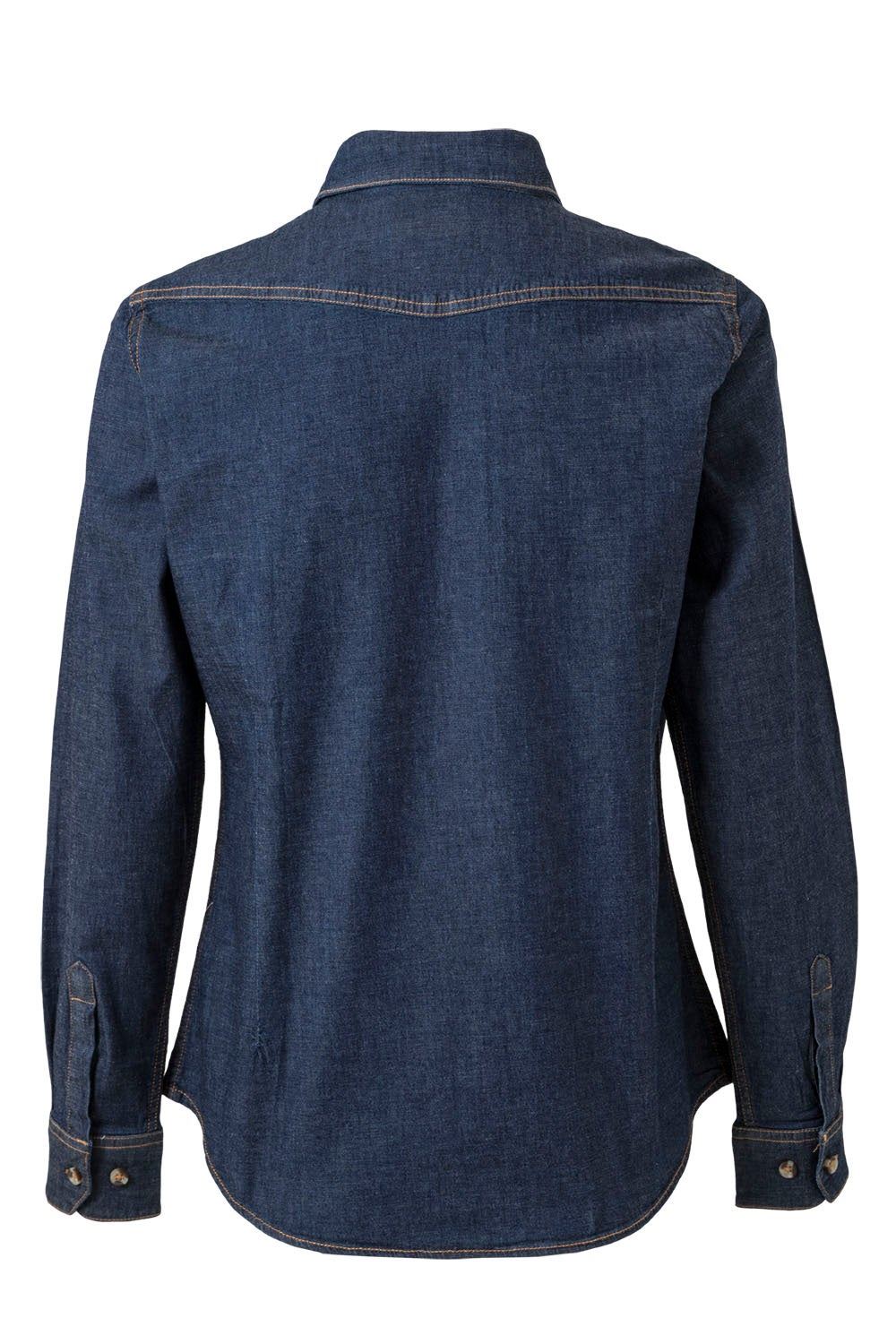 Camisa denim stretch manga larga mujer - Imagen 5