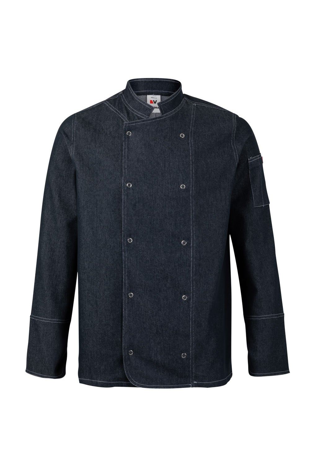 Chaqueta de cocina denim con automáticos - Imagen 2