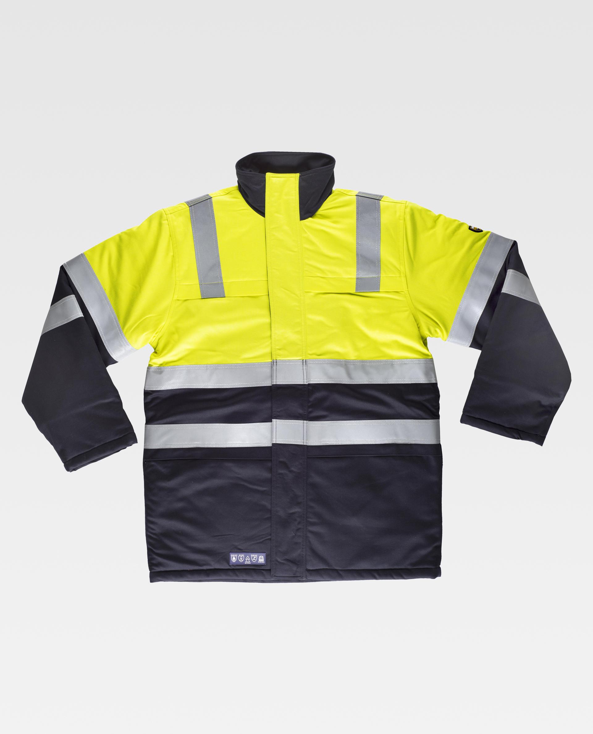 Parka ignífuga, antiestática