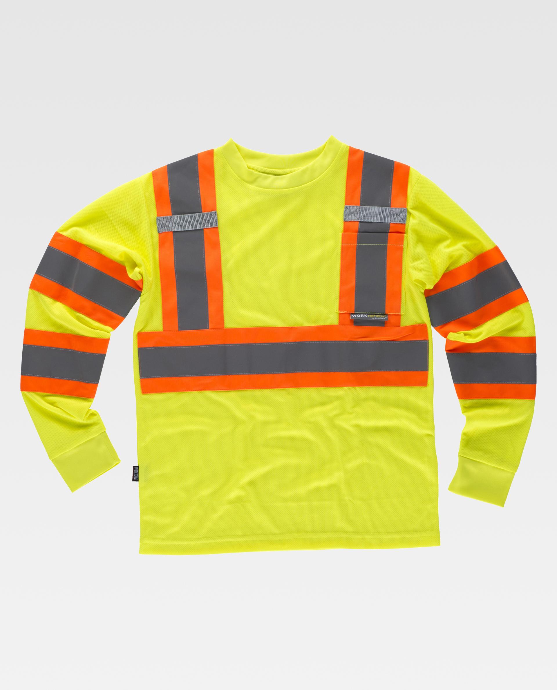 Camiseta reflectante-fluorescente