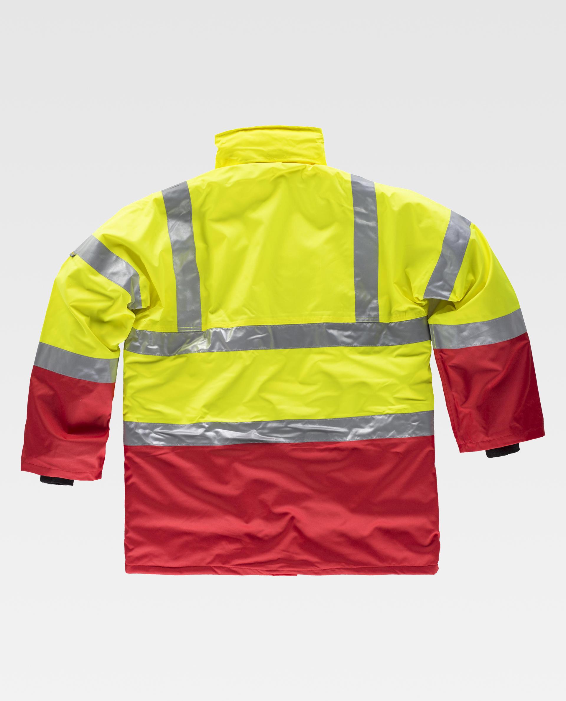 Parka acolchada e impermeable en tejido Oxford, combinada y - Imagen 4