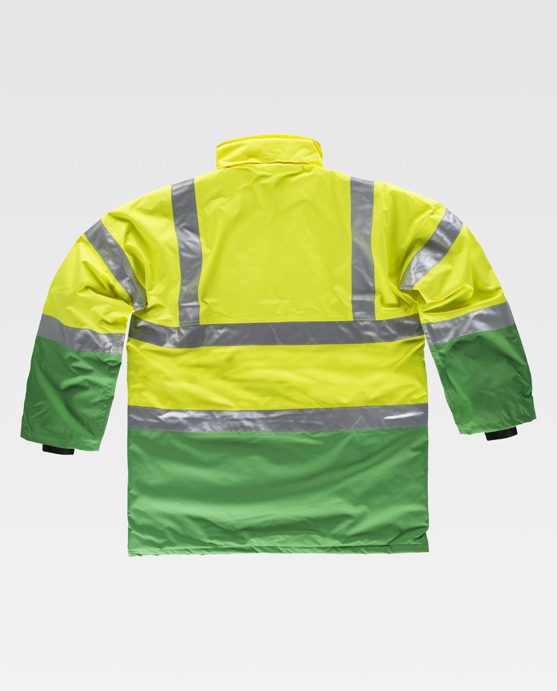 Parka acolchada e impermeable en tejido Oxford, combinada y - Imagen 6