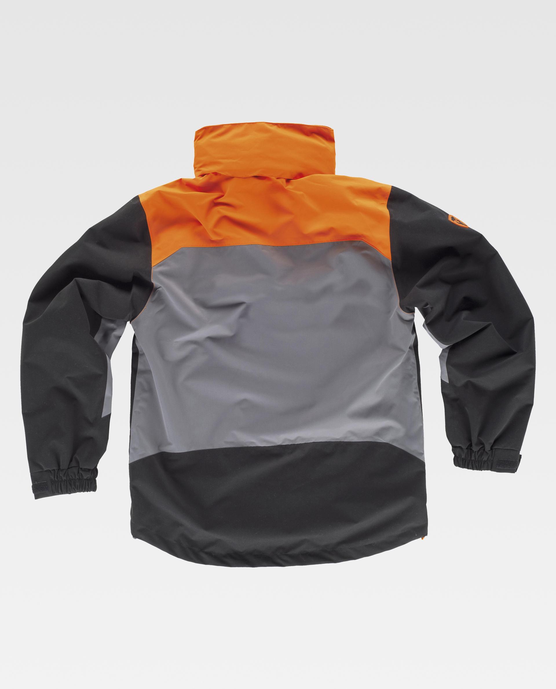 Impermeable combinado tricolor. Cuello alto y capucha desmontable - Imagen 2
