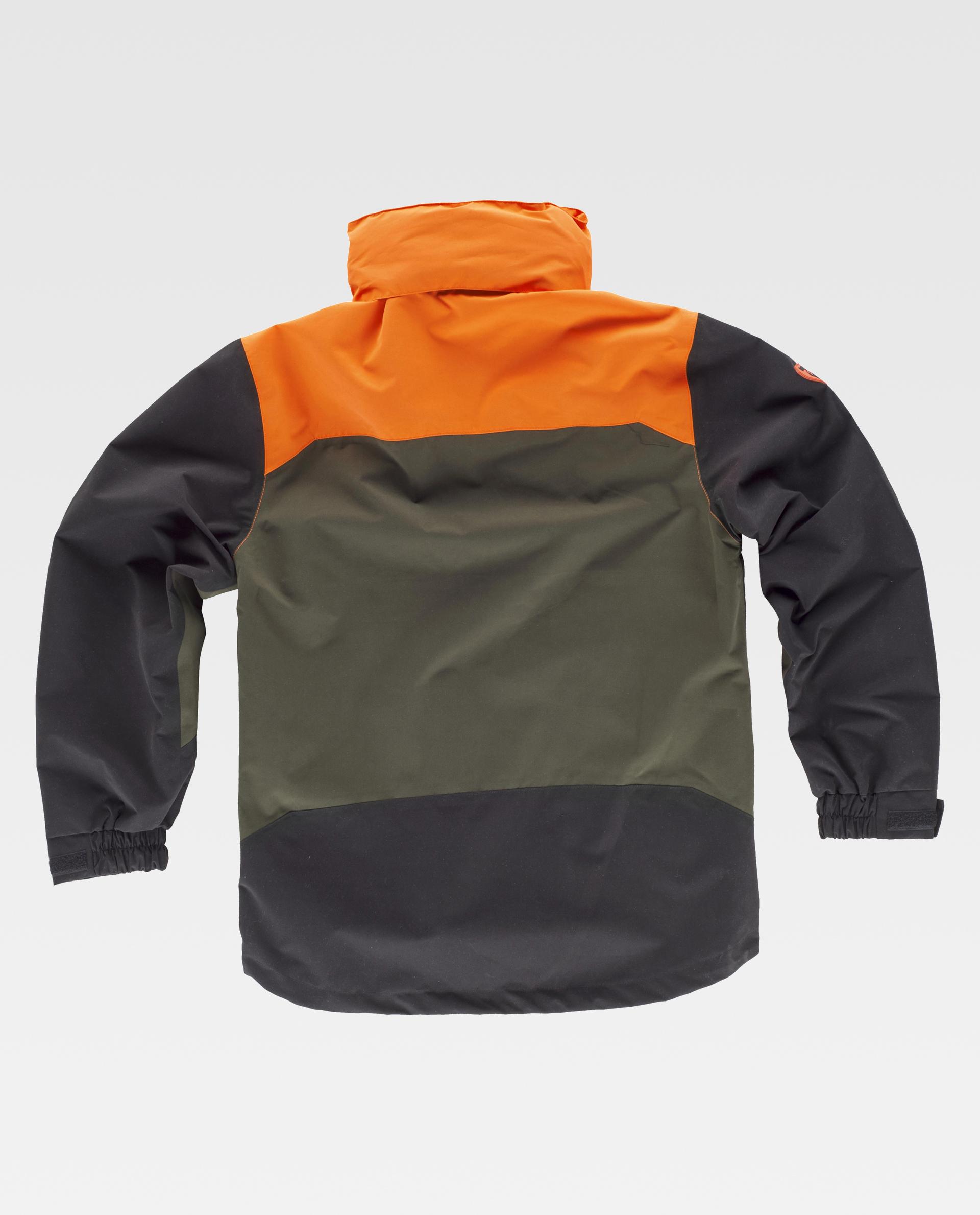 Impermeable combinado tricolor. Cuello alto y capucha desmontable - Imagen 4