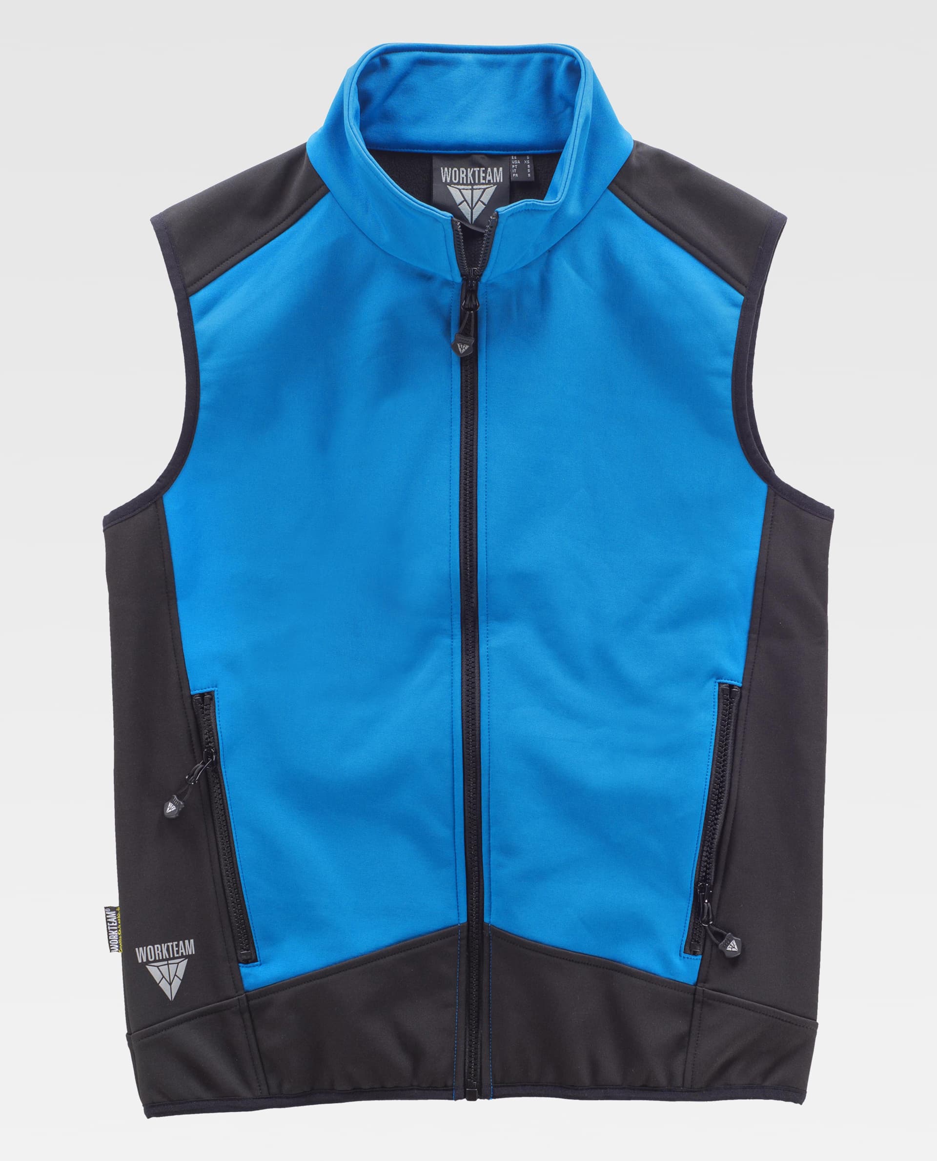 Chaleco Workshell combinado. Cuello alto y cierre - Imagen 3