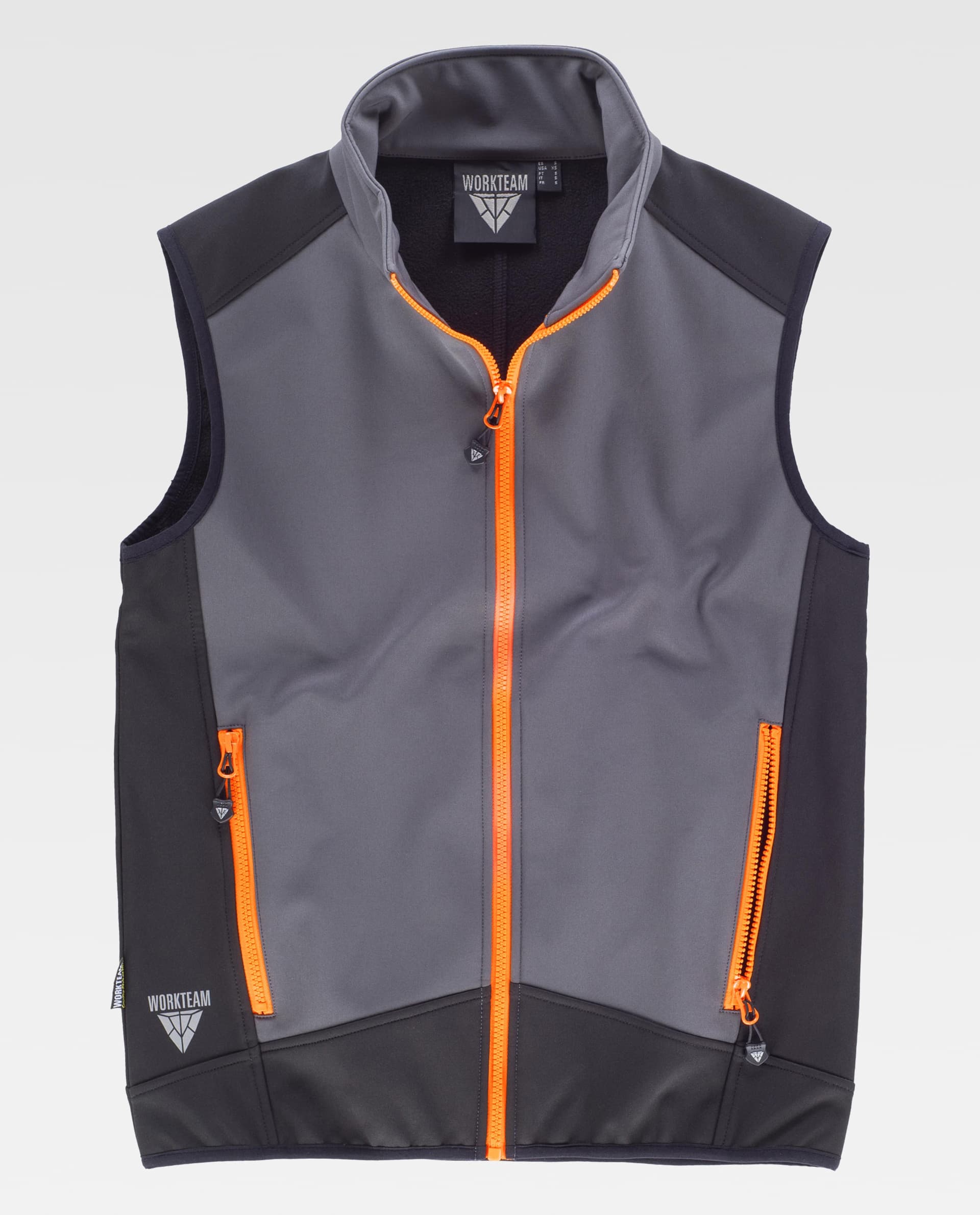 Chaleco Workshell combinado. Cuello alto y cierre - Imagen 5