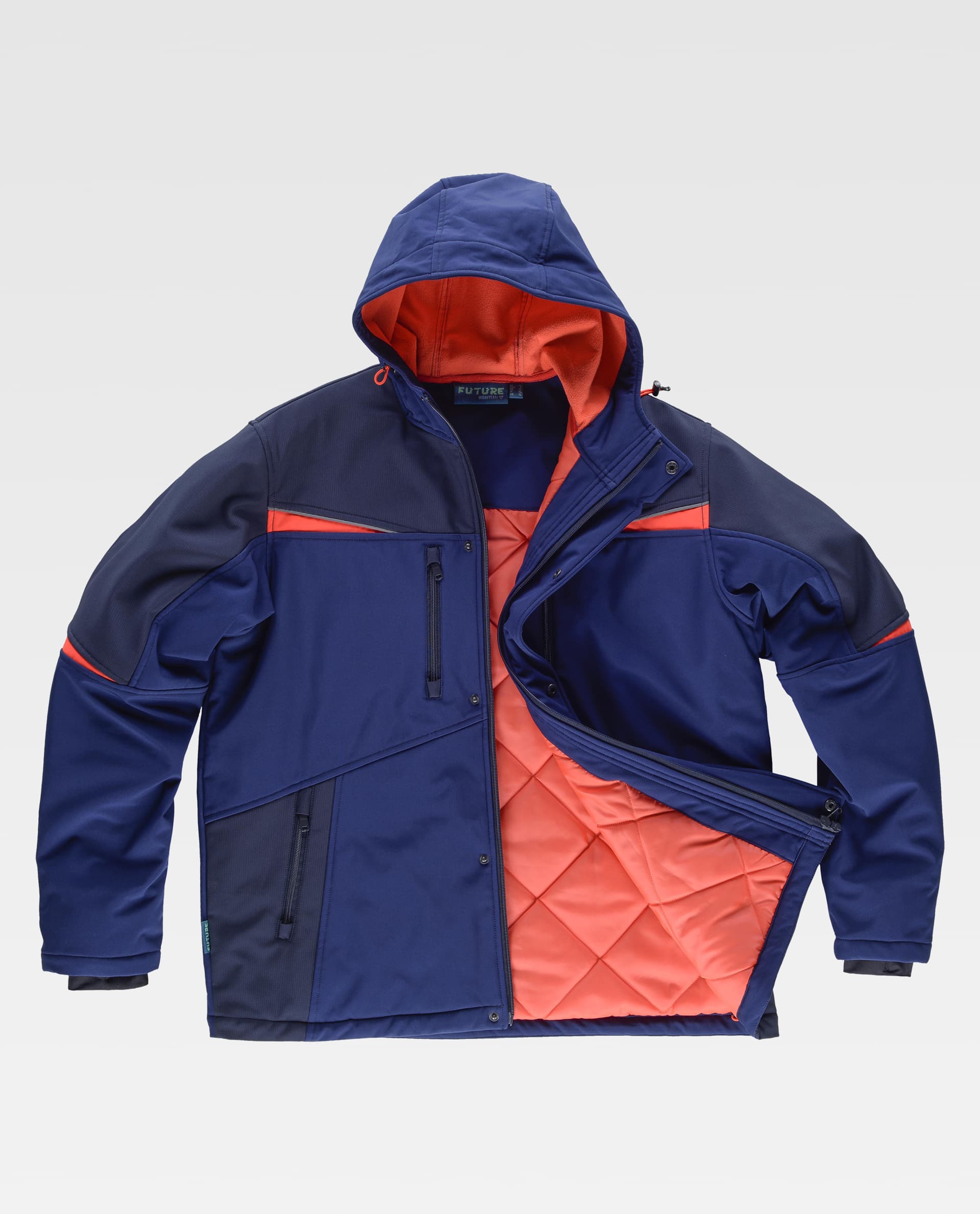 Chaqueta Workshell acolchada, tricolor, - Imagen 3