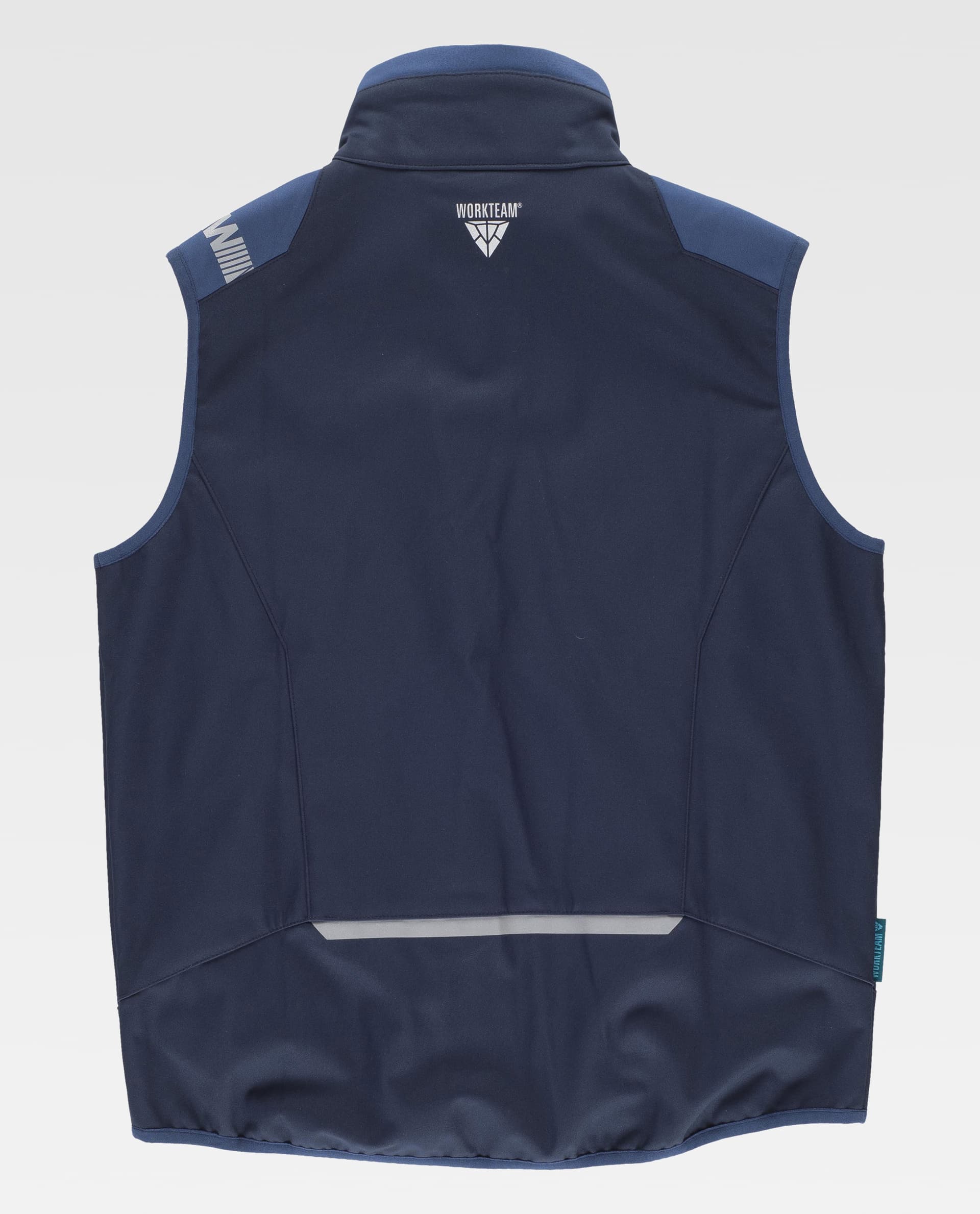 Chaleco Workshell combinado. Cuello alto y cierre - Imagen 4