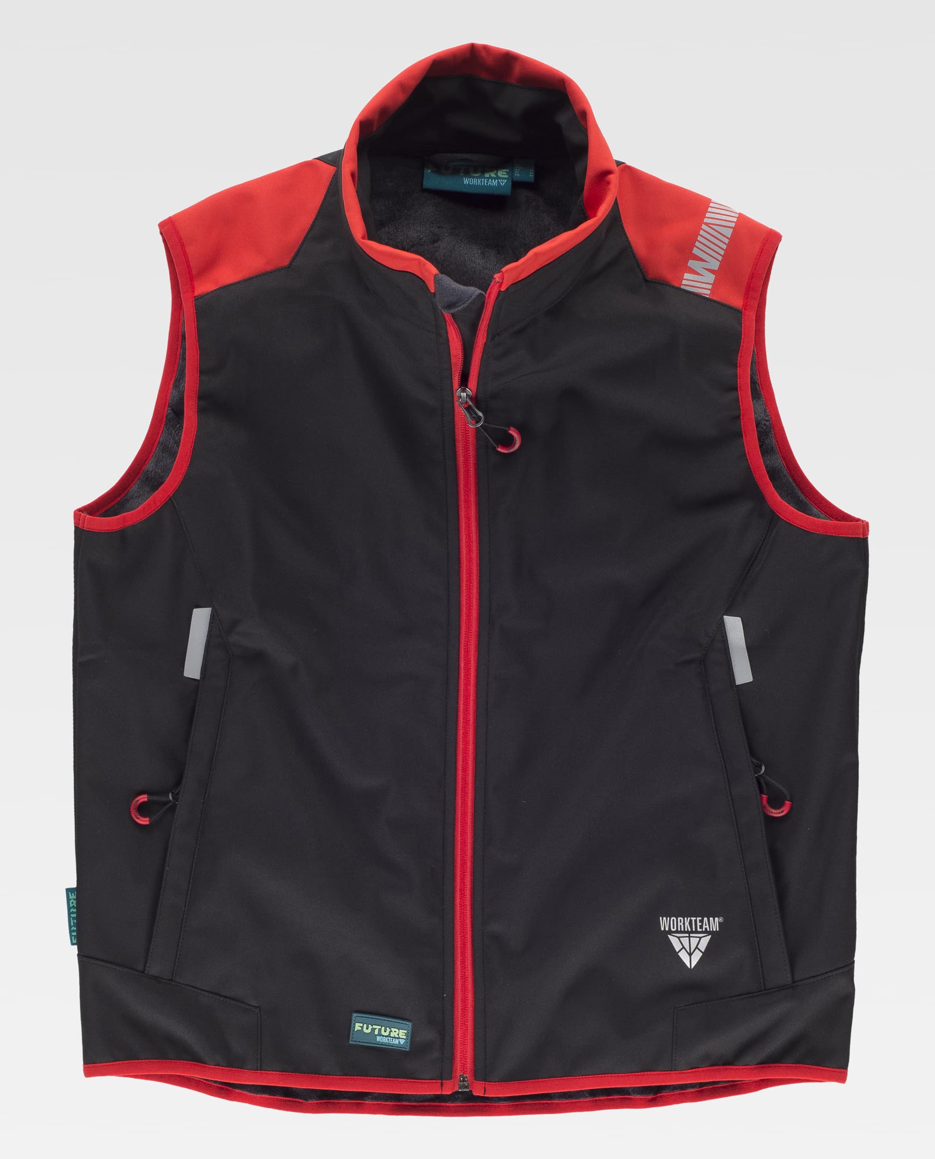 Chaleco Workshell combinado. Cuello alto y cierre - Imagen 5